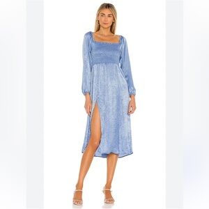 Revolve Resa Emma Denim Blue Dress